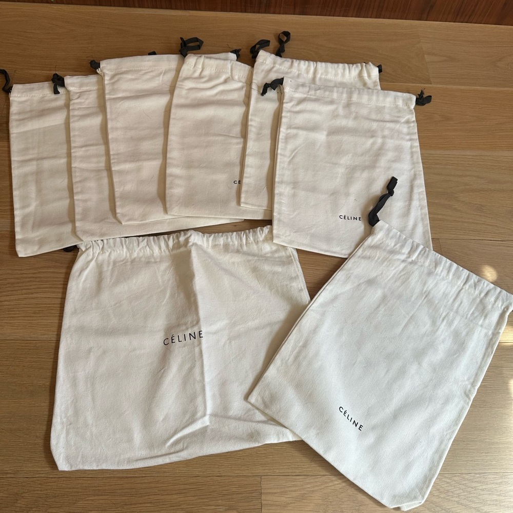 Celine Assorted White Dust Bags Set of 8